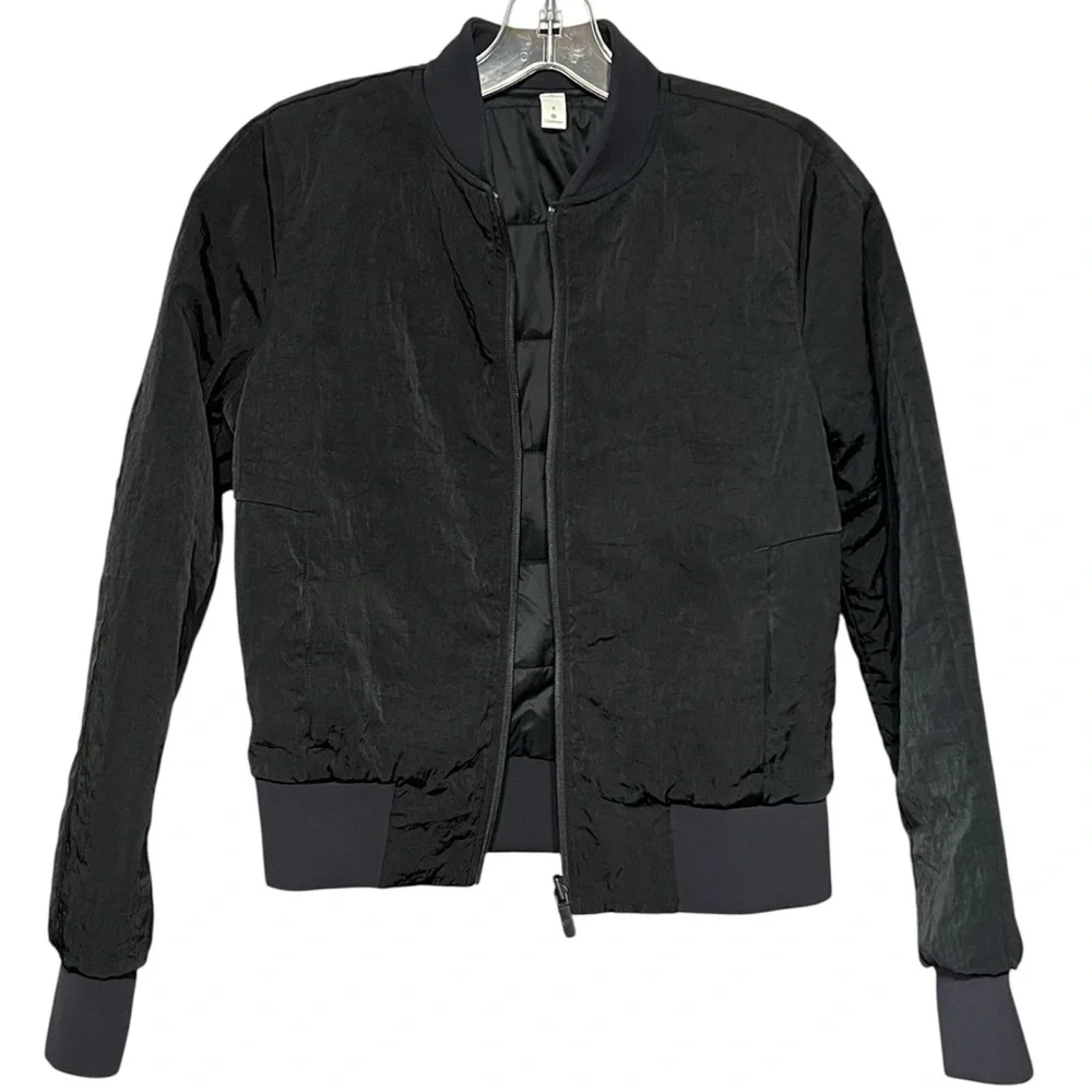 Lululemon Non-Stop Bomber Jacket Womens 4 Black Reversible Insulated PrimaLoft®